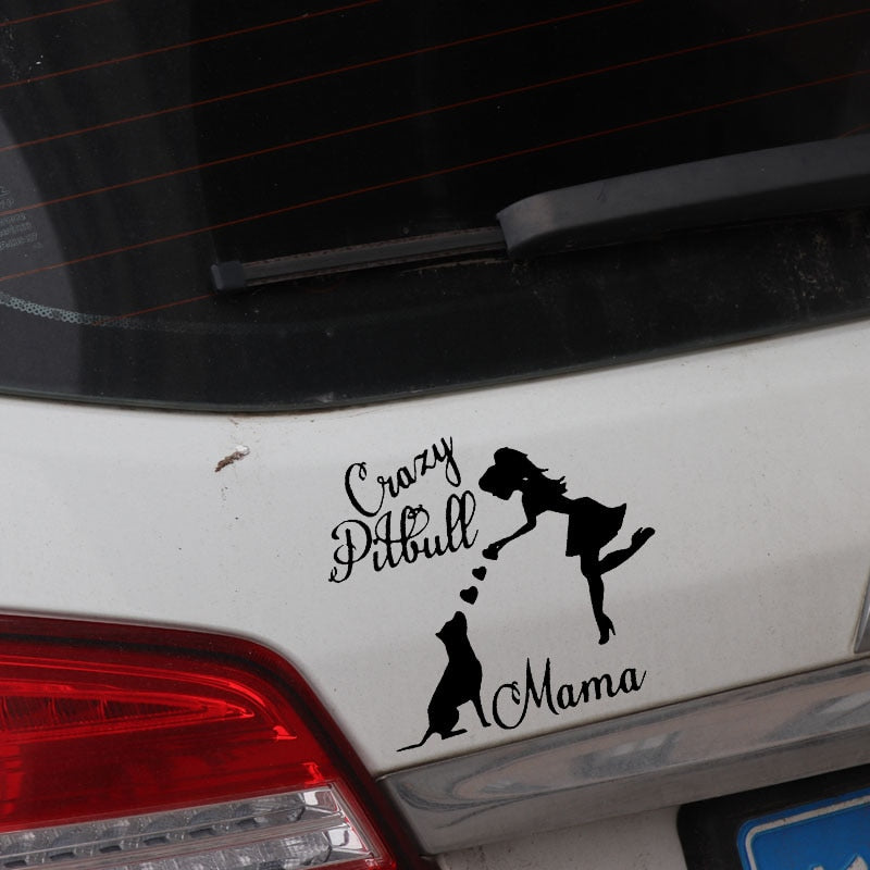 Crazy Pitbull Mama Sticker – Barking Bullies