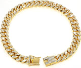 Cuban Chain Link Diamond Style Dog Collar