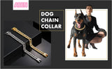 Cuban Chain Link Diamond Style Dog Collar